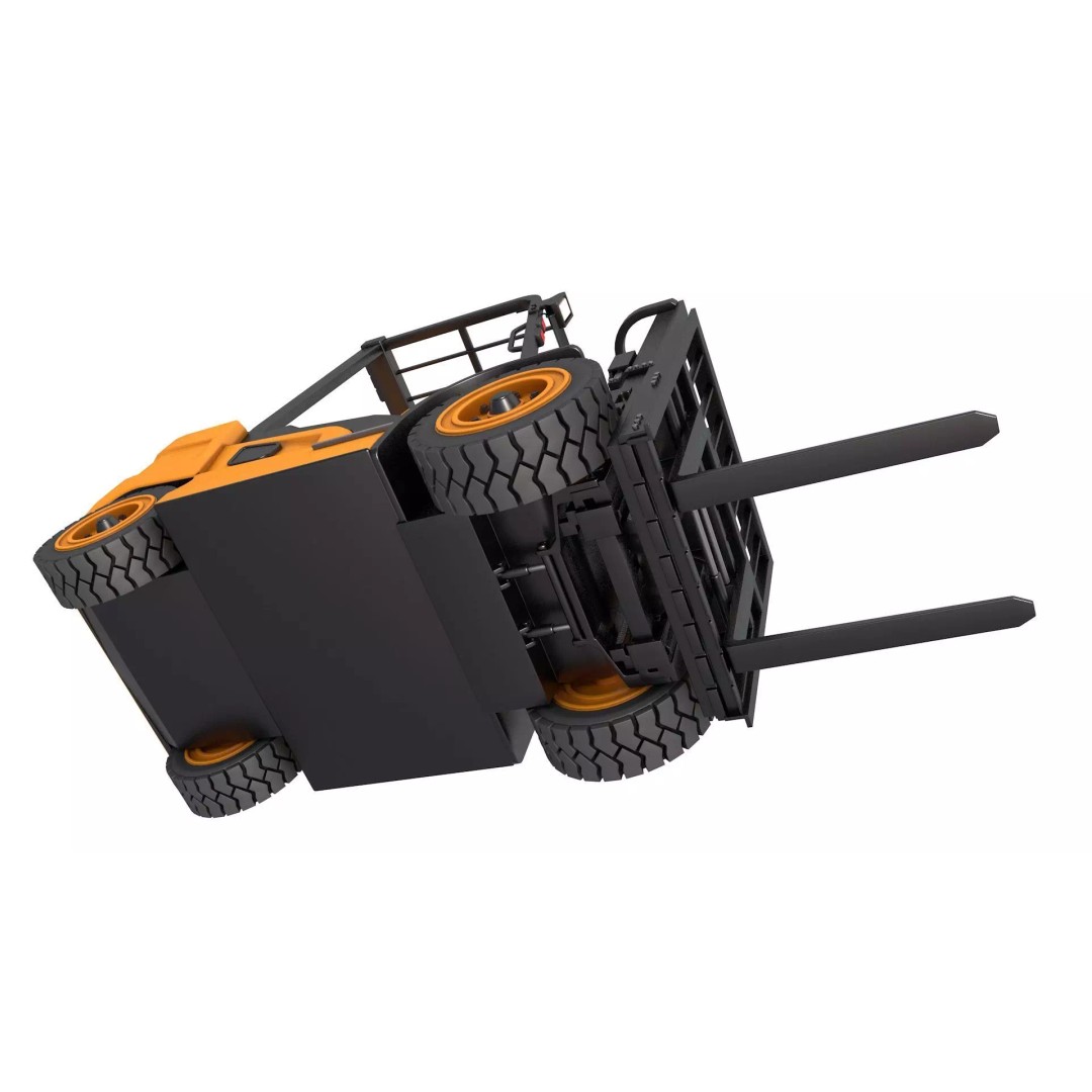 Industrial Forklift 3D Model – High-Quality Game Asset, FBX, OBJ - View 7