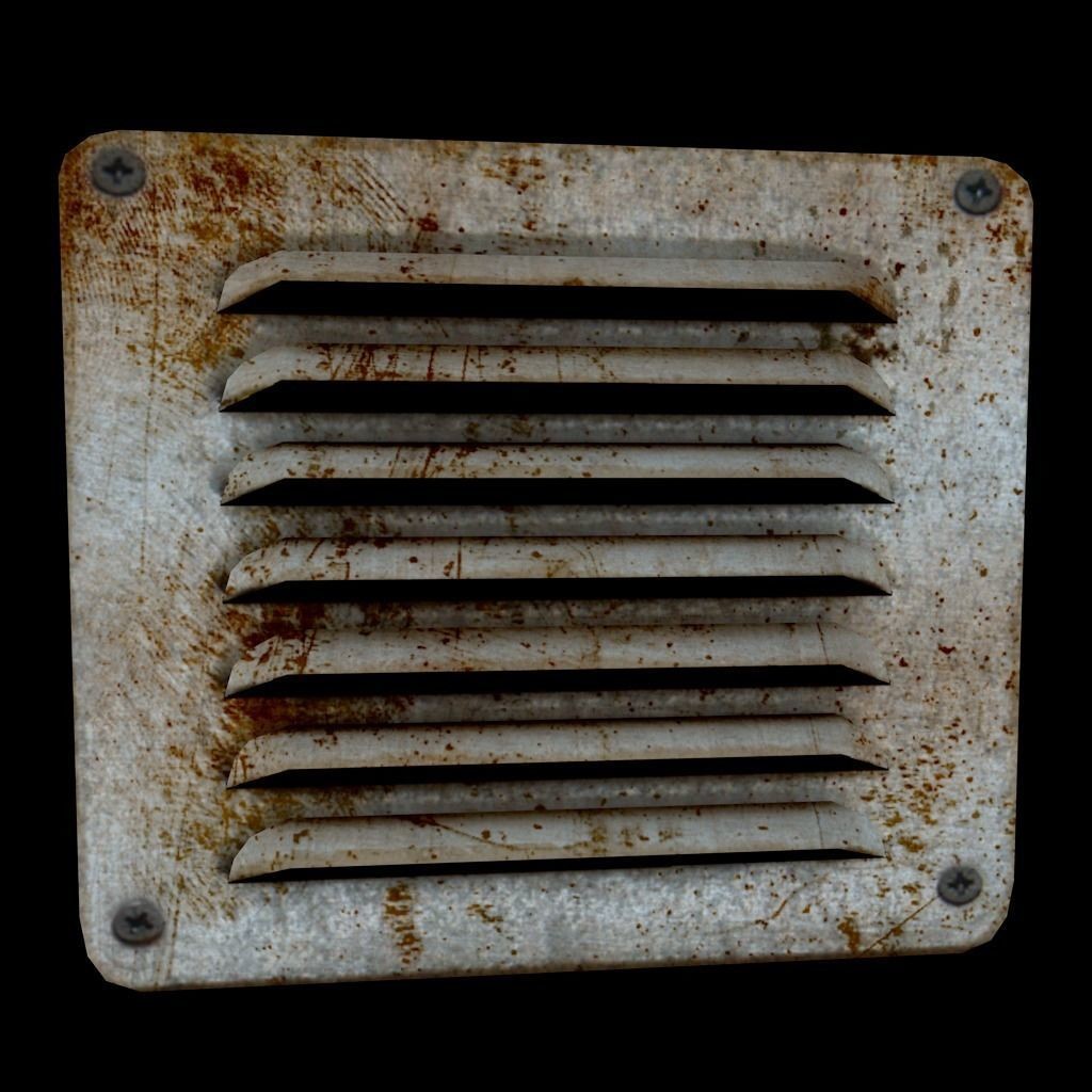 Air Vents 3D Model – Low Poly Industrial Asset, FBX & PBR Textures - View 12