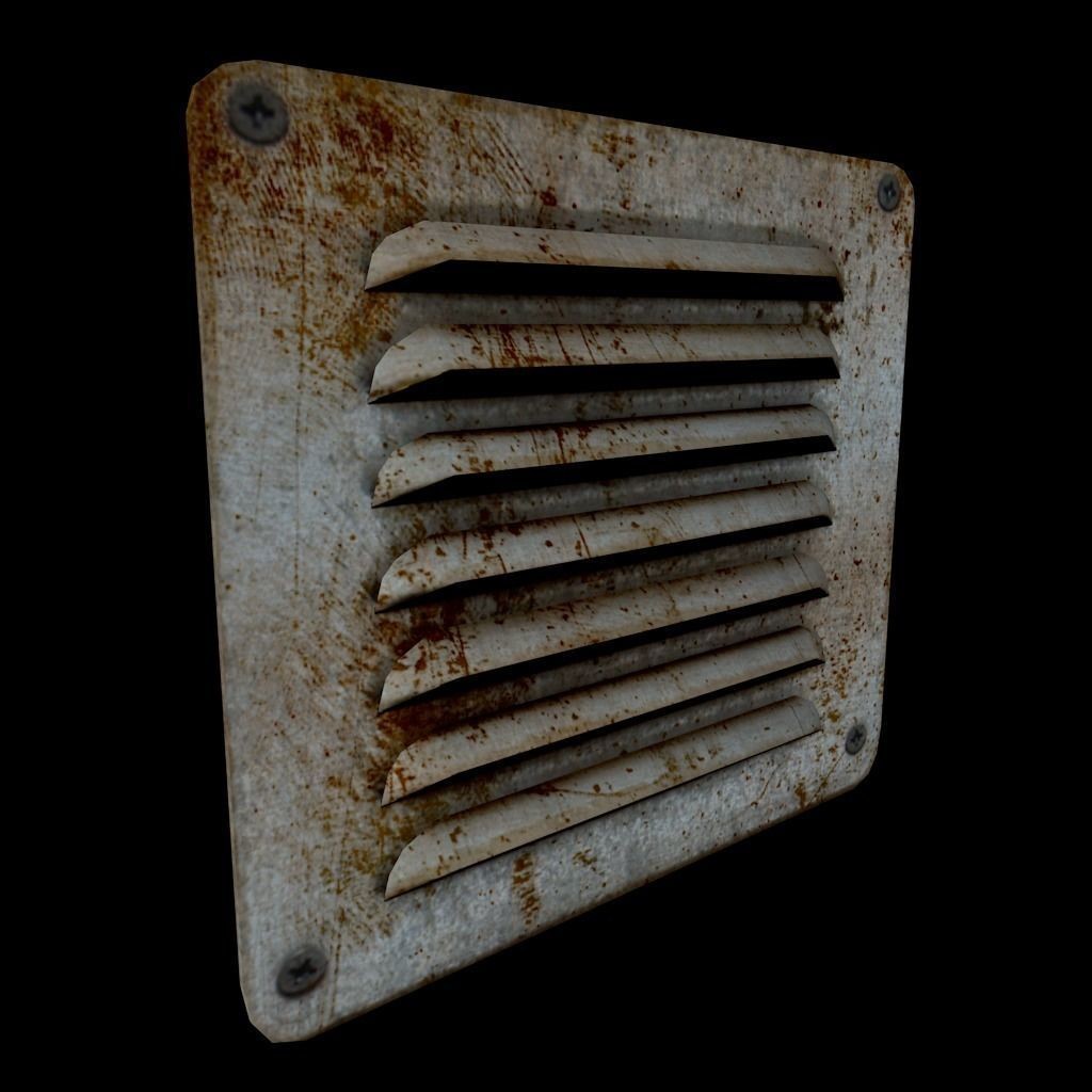 Air Vents 3D Model – Low Poly Industrial Asset, FBX & PBR Textures - View 13