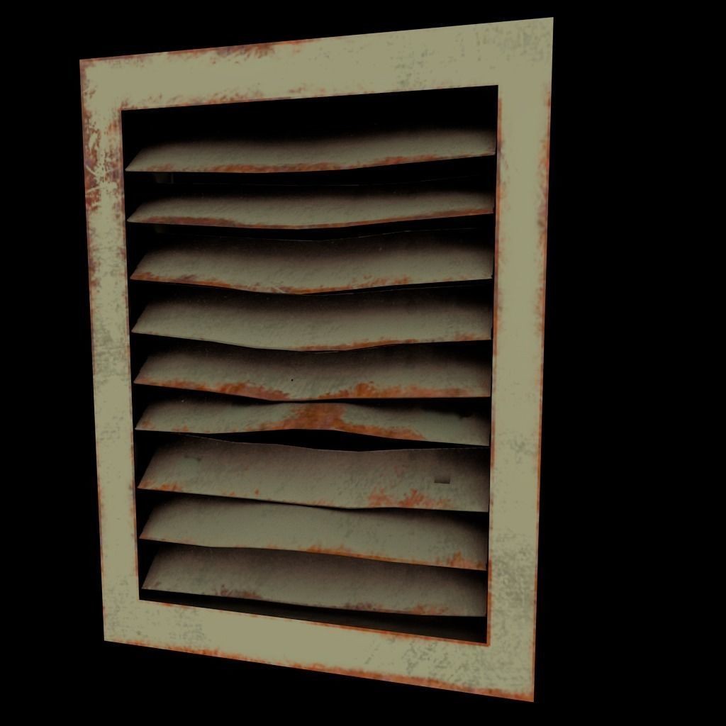 Air Vents 3D Model – Low Poly Industrial Asset, FBX & PBR Textures - View 24