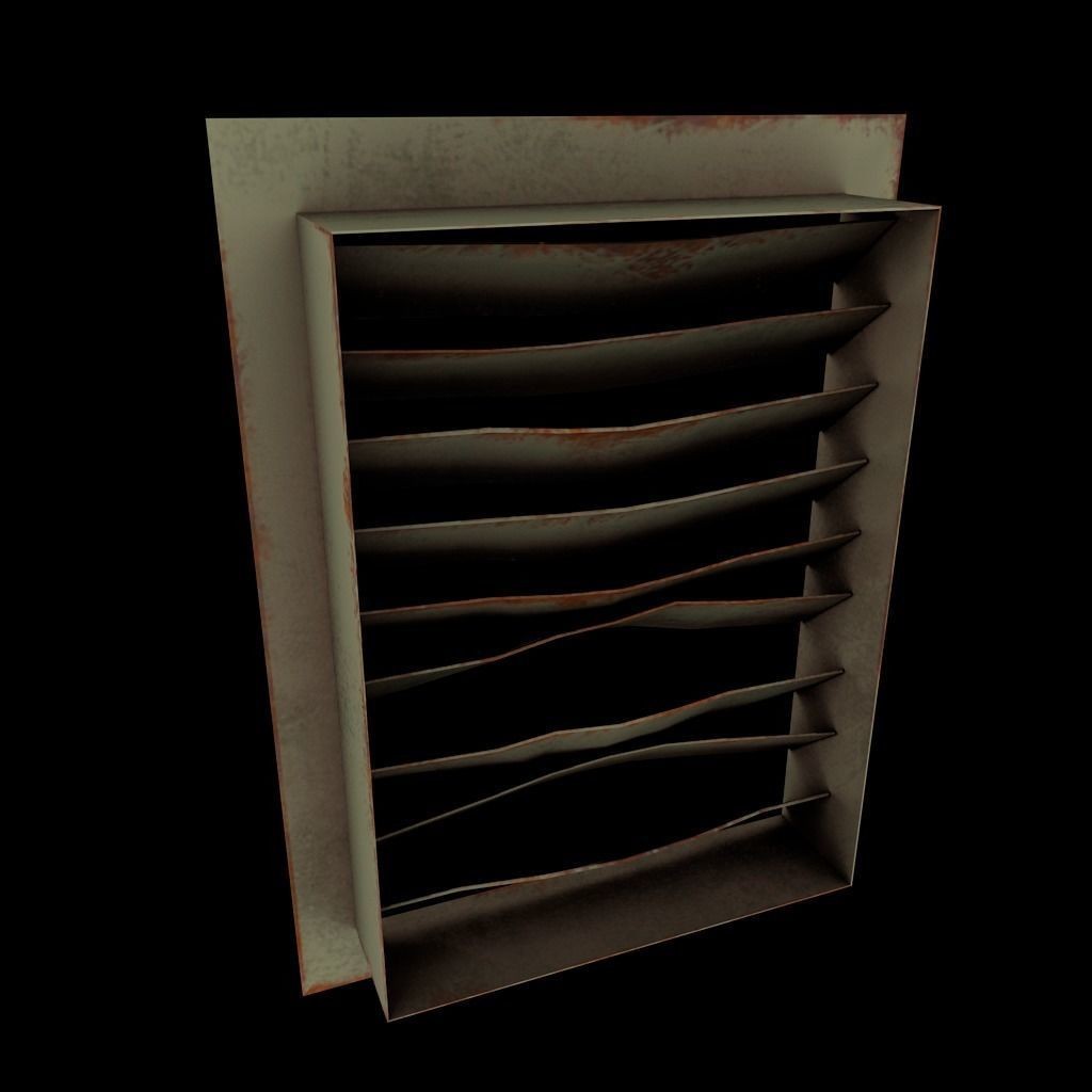 Air Vents 3D Model – Low Poly Industrial Asset, FBX & PBR Textures - View 25