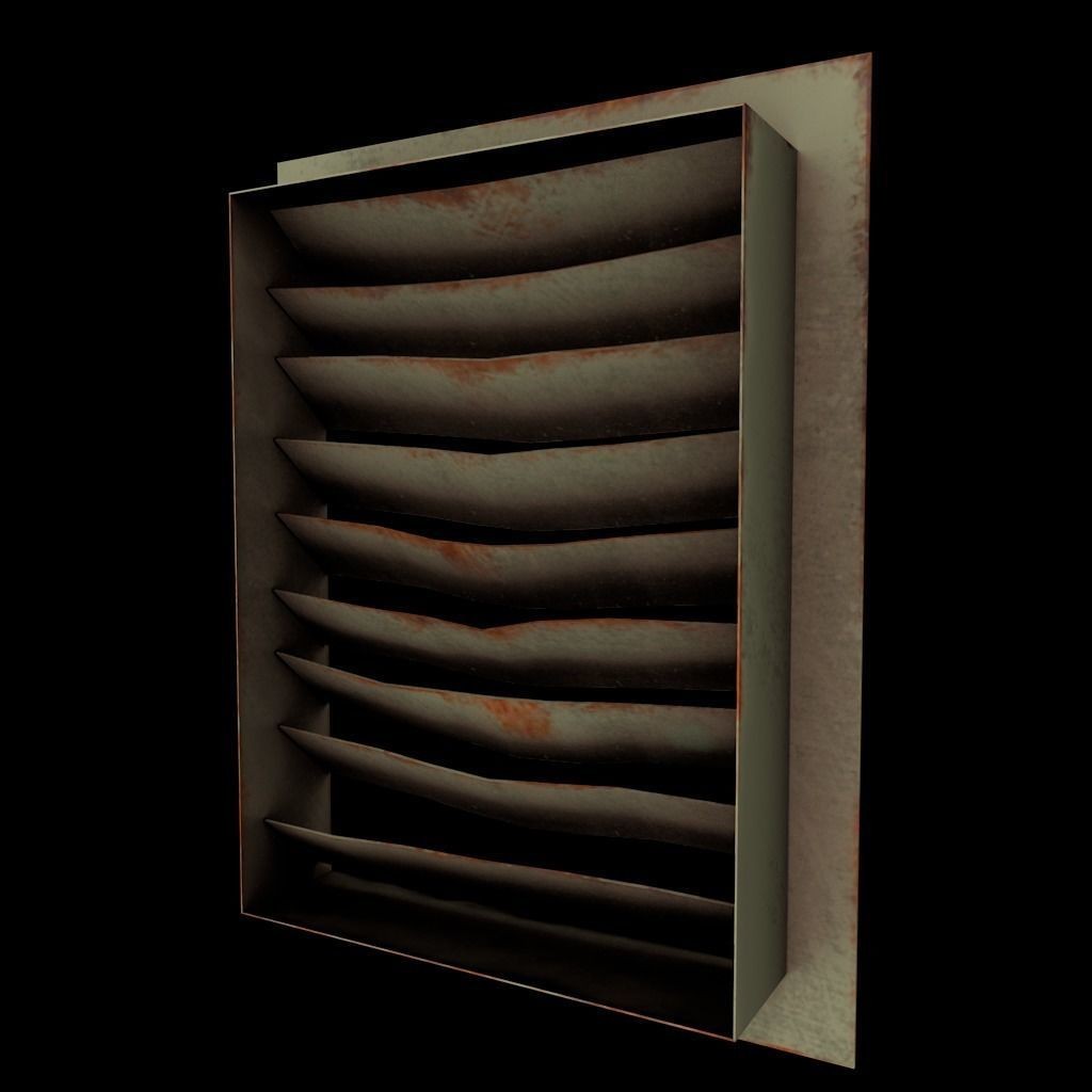 Air Vents 3D Model – Low Poly Industrial Asset, FBX & PBR Textures - View 29