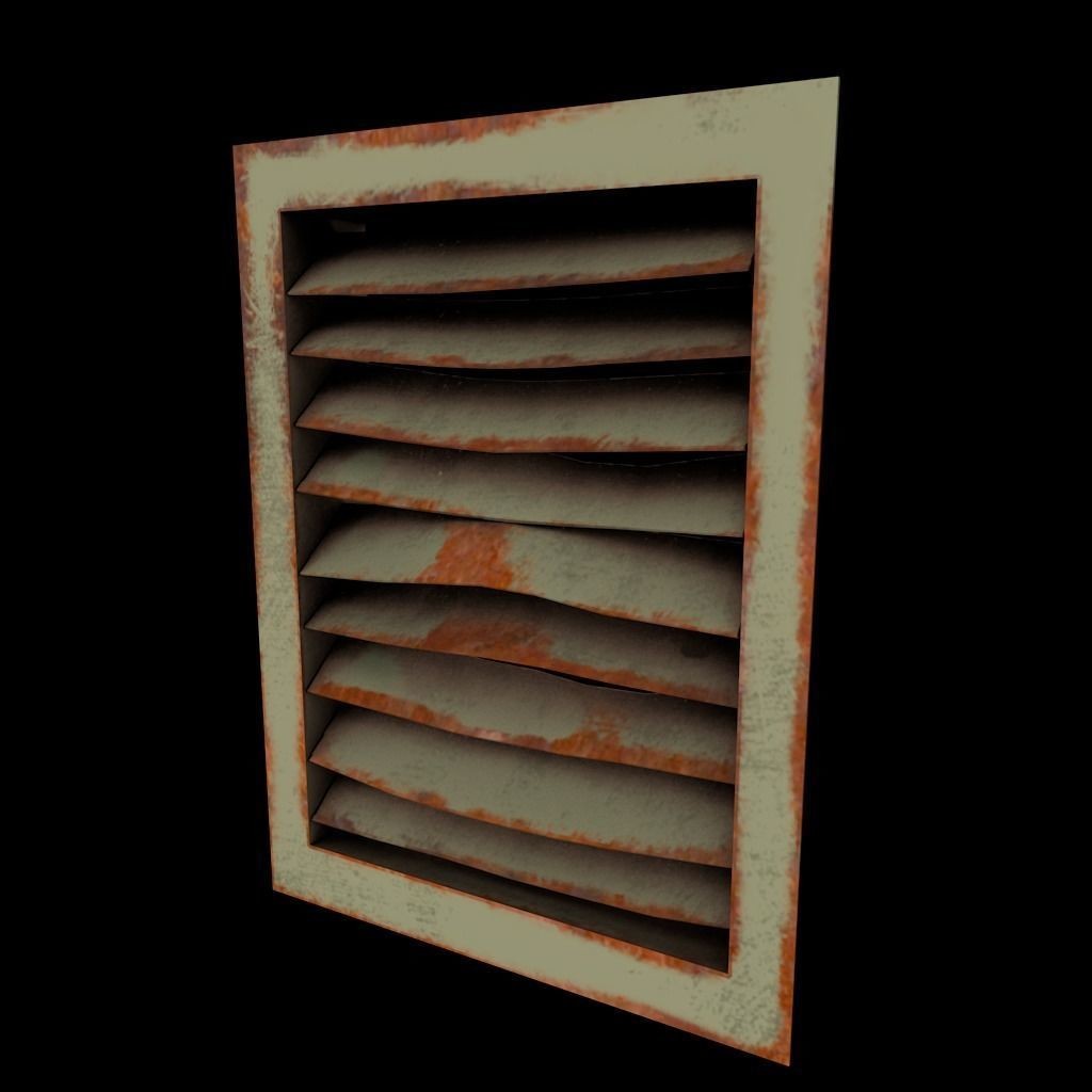 Air Vents 3D Model – Low Poly Industrial Asset, FBX & PBR Textures - View 30