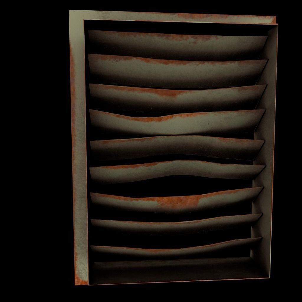 Air Vents 3D Model – Low Poly Industrial Asset, FBX & PBR Textures - View 31