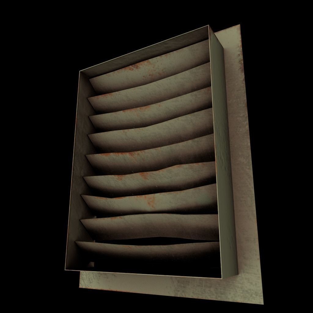 Air Vents 3D Model – Low Poly Industrial Asset, FBX & PBR Textures - View 33