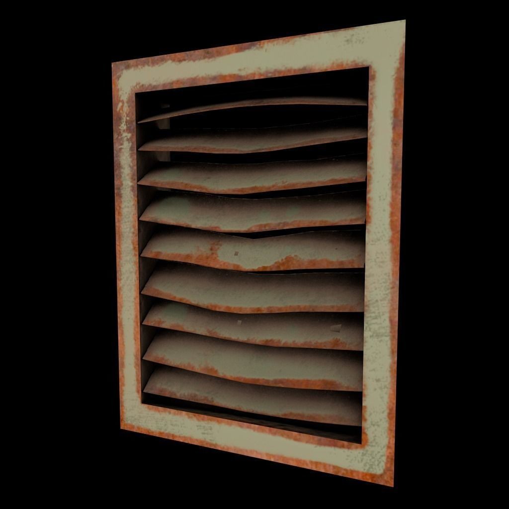 Air Vents 3D Model – Low Poly Industrial Asset, FBX & PBR Textures - View 36