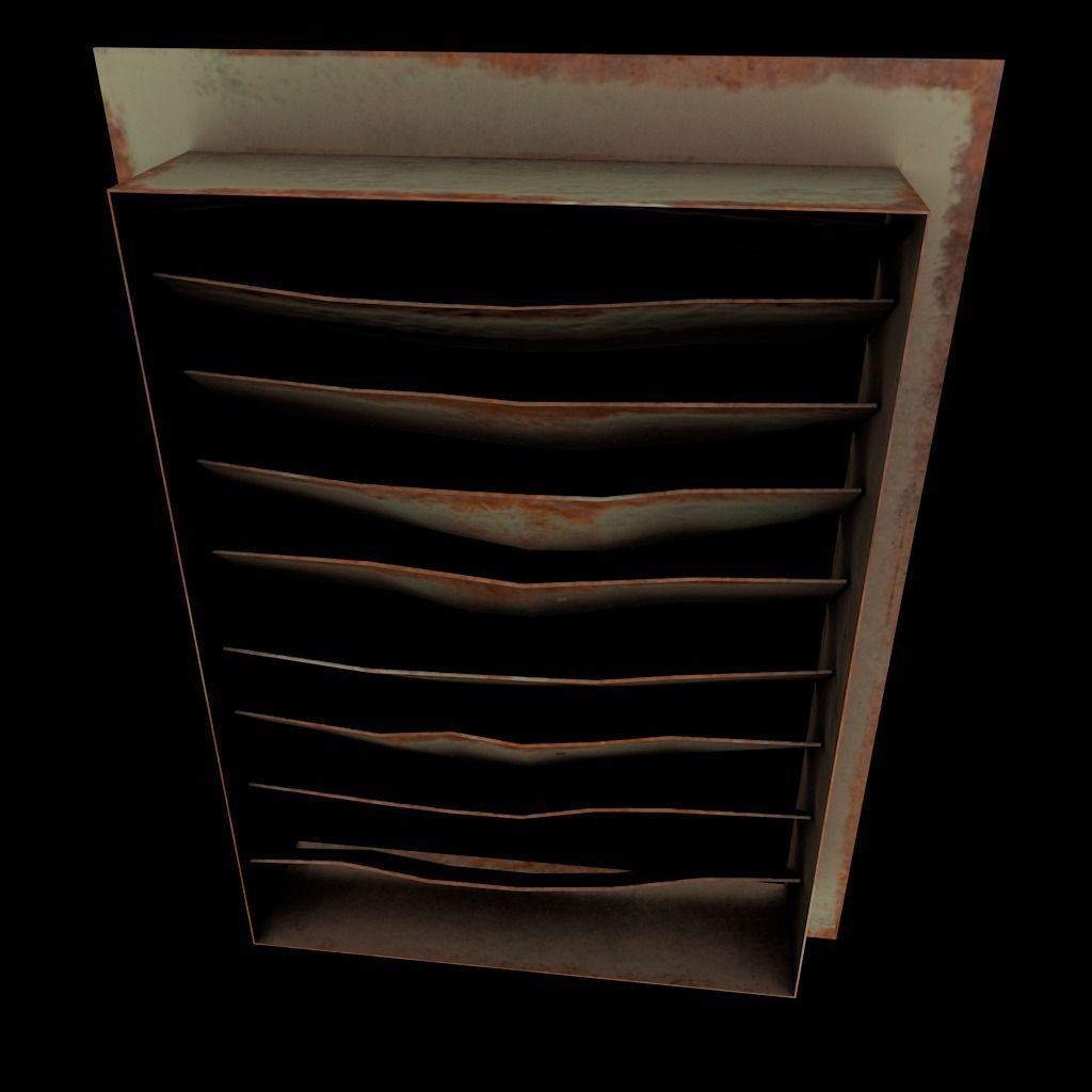Air Vents 3D Model – Low Poly Industrial Asset, FBX & PBR Textures - View 37