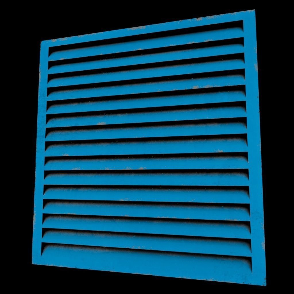 Air Vents 3D Model – Low Poly Industrial Asset, FBX & PBR Textures - View 42