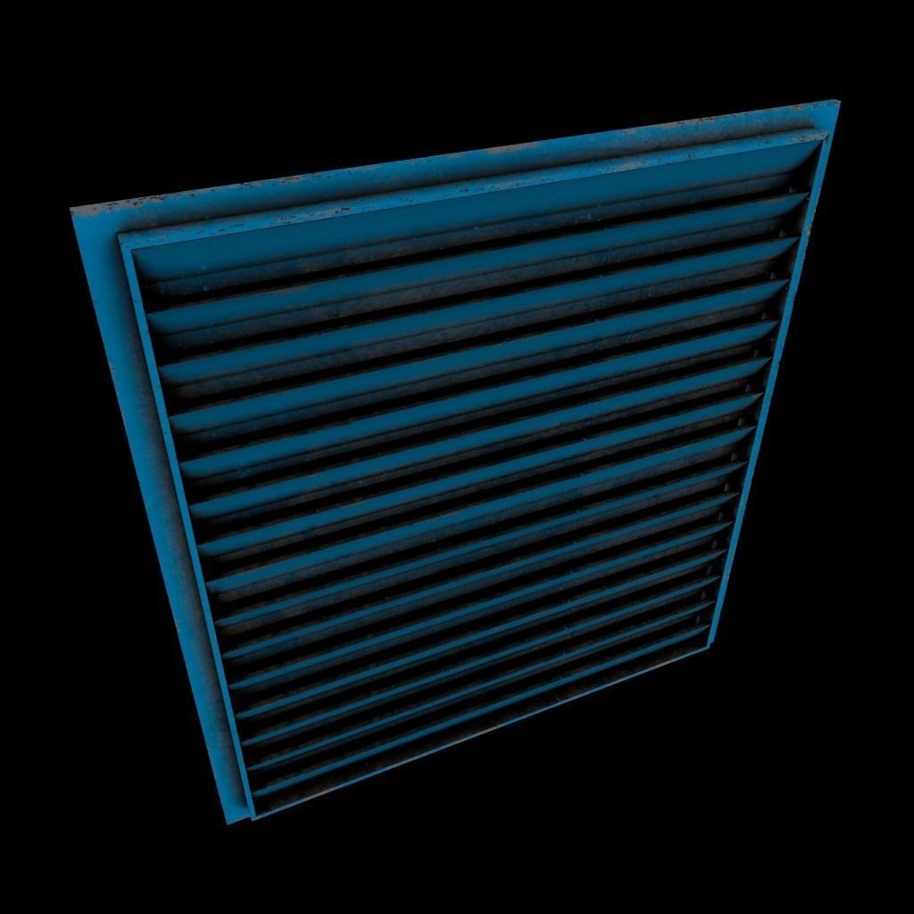 Air Vents 3D Model – Low Poly Industrial Asset, FBX & PBR Textures - View 43