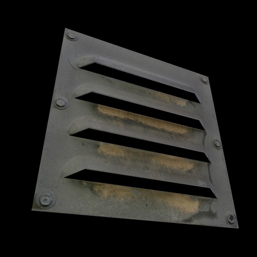 Air Vents 3D Model – Low Poly Industrial Asset, FBX & PBR Textures - View 5