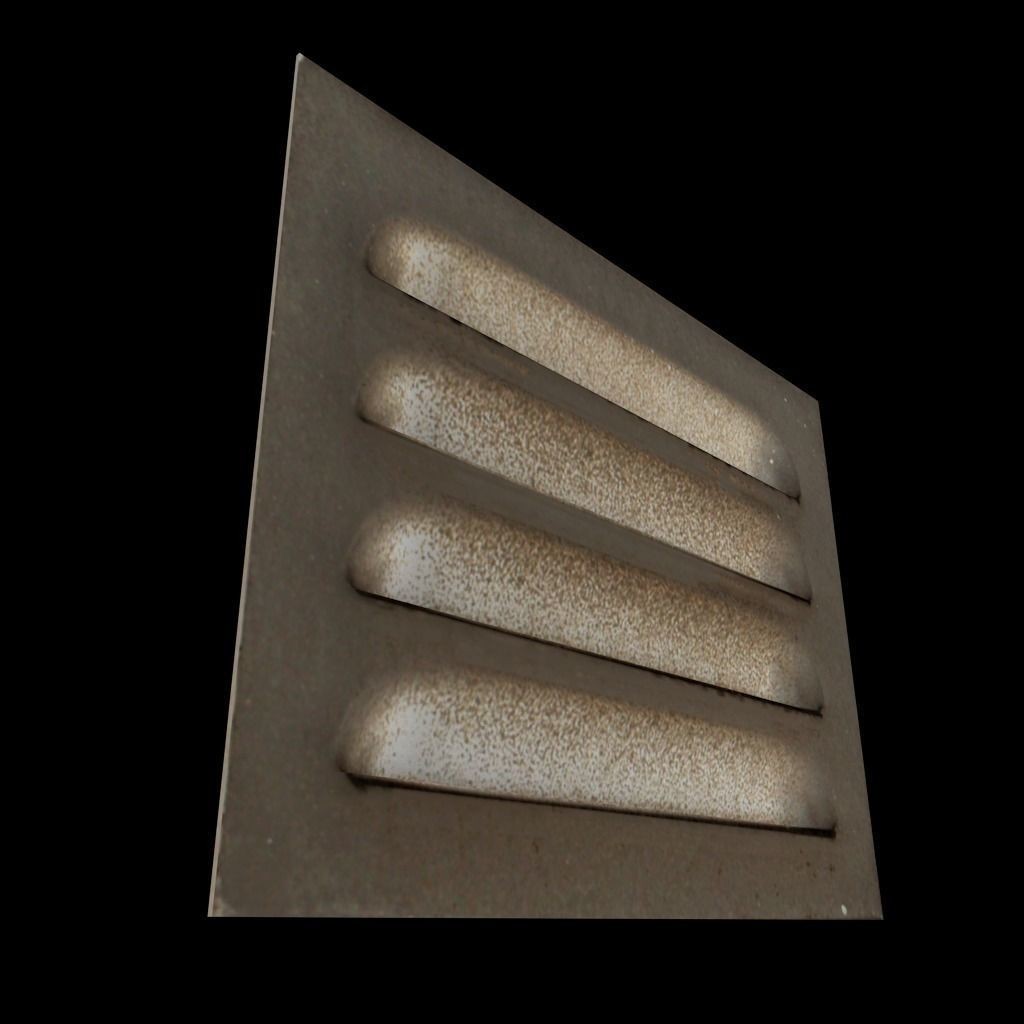 Air Vents 3D Model – Low Poly Industrial Asset, FBX & PBR Textures - View 8