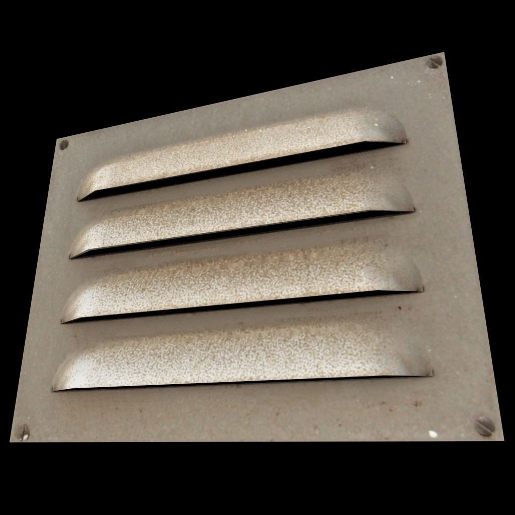 Air Vents 3D Model – Low Poly Industrial Asset, FBX & PBR Textures - View 9