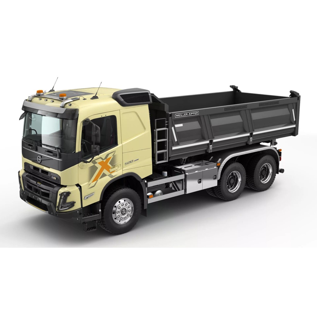 VOLVO FMX 6X4 Dump Truck 3D Model – Realistic Vehicle Asset, FBX, OBJ - View 12