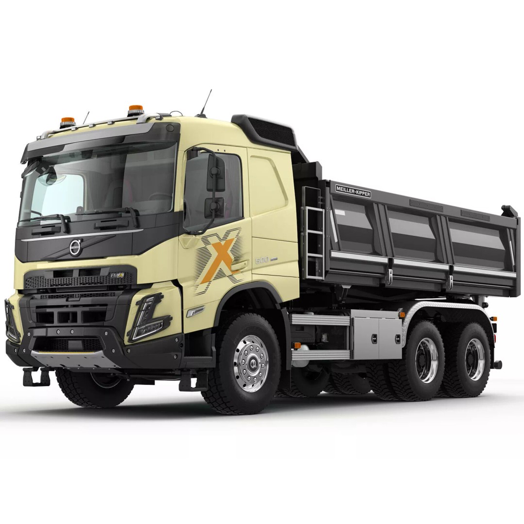 VOLVO FMX 6X4 Dump Truck 3D Model – Realistic Vehicle Asset, FBX, OBJ - View 2