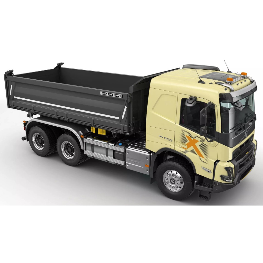 VOLVO FMX 6X4 Dump Truck 3D Model – Realistic Vehicle Asset, FBX, OBJ - View 4