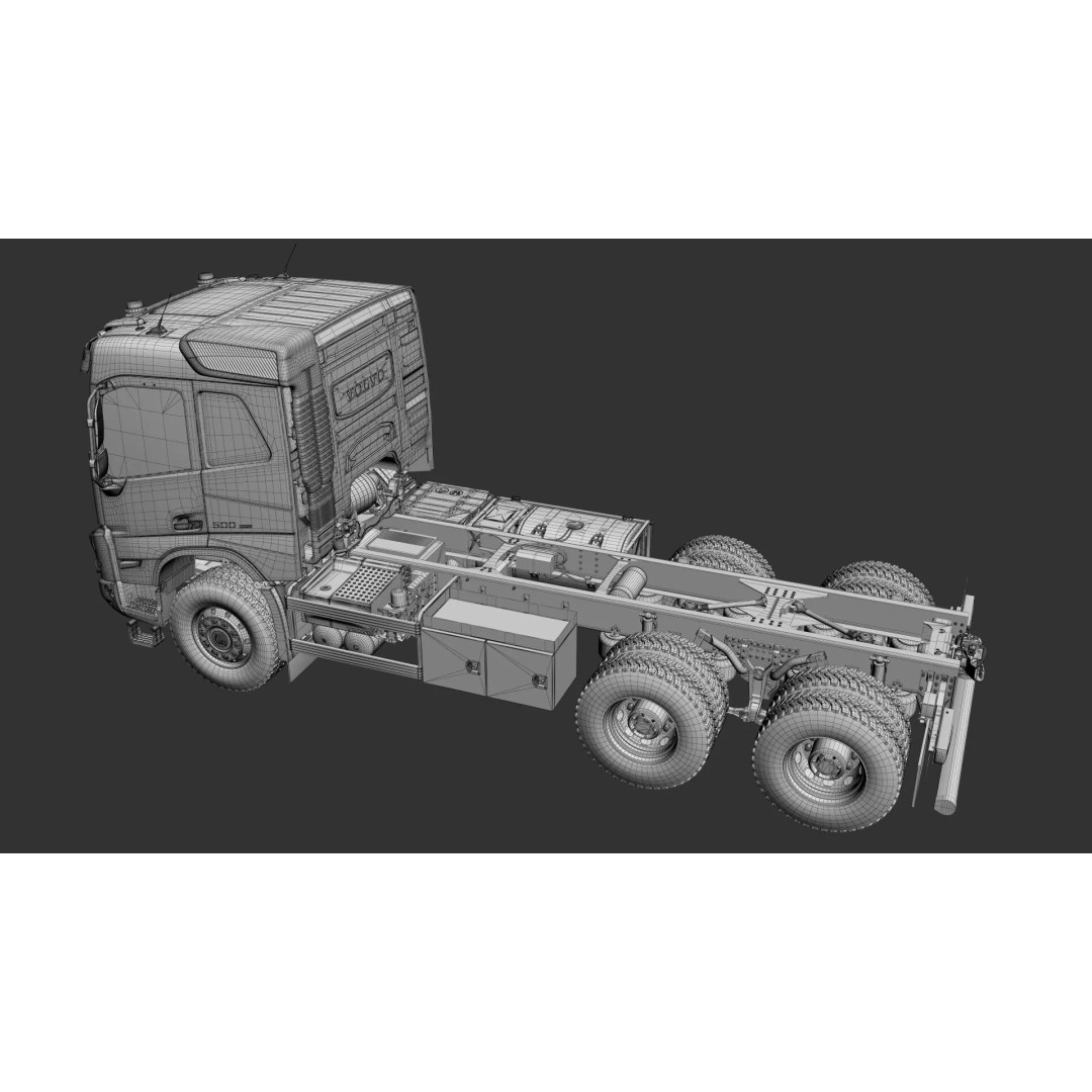 VOLVO FMX 6X4 Dump Truck 3D Model – Realistic Vehicle Asset, FBX, OBJ - View 52