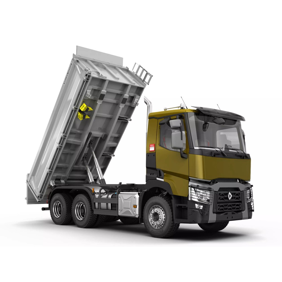 Renault C-Series 6X4 3D Model – High Poly Truck Asset, FBX, OBJ - View 3