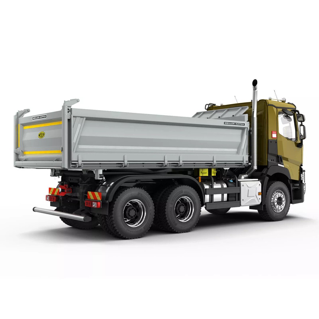 Renault C-Series 6X4 3D Model – High Poly Truck Asset, FBX, OBJ - View 4