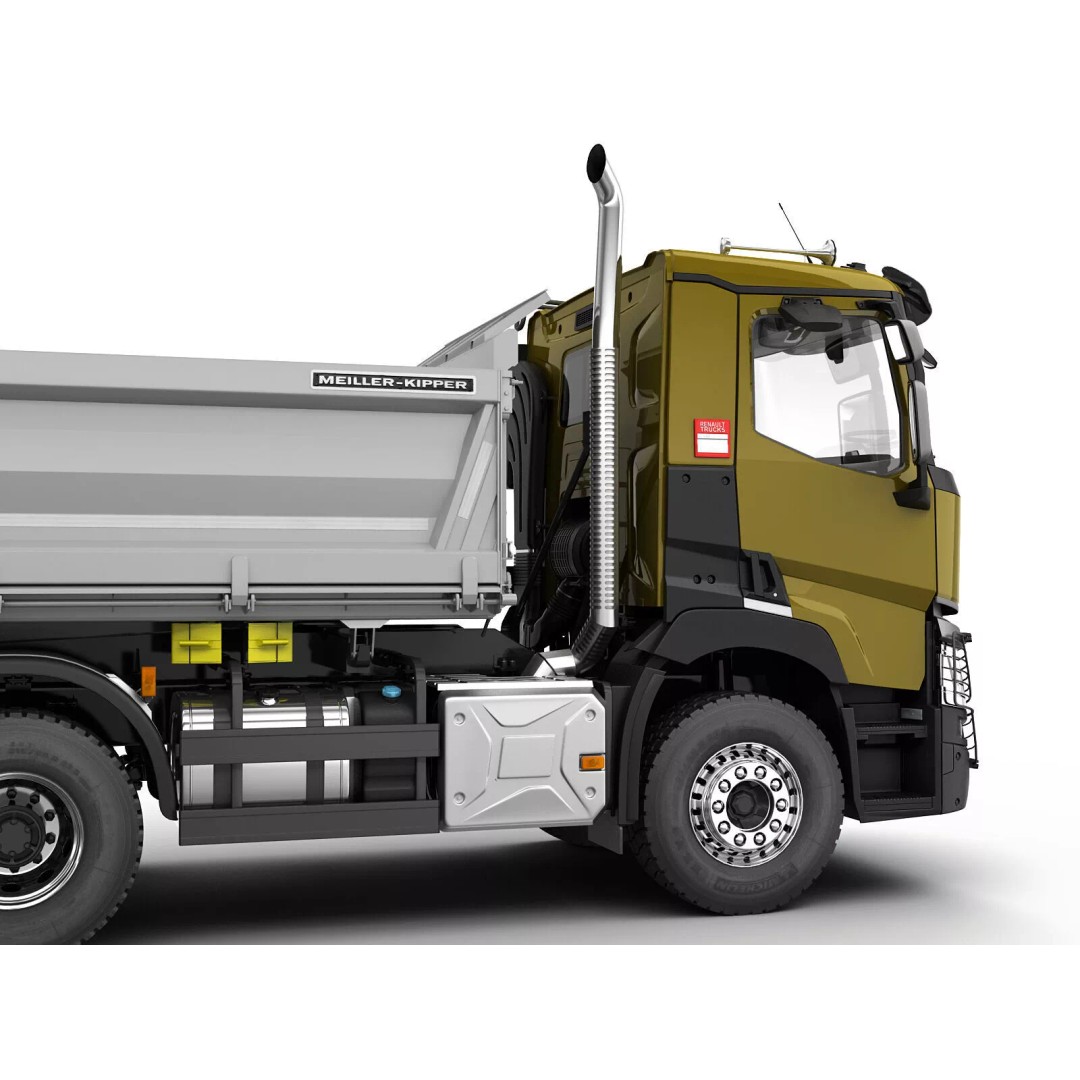 Renault C-Series 6X4 3D Model – High Poly Truck Asset, FBX, OBJ - View 6