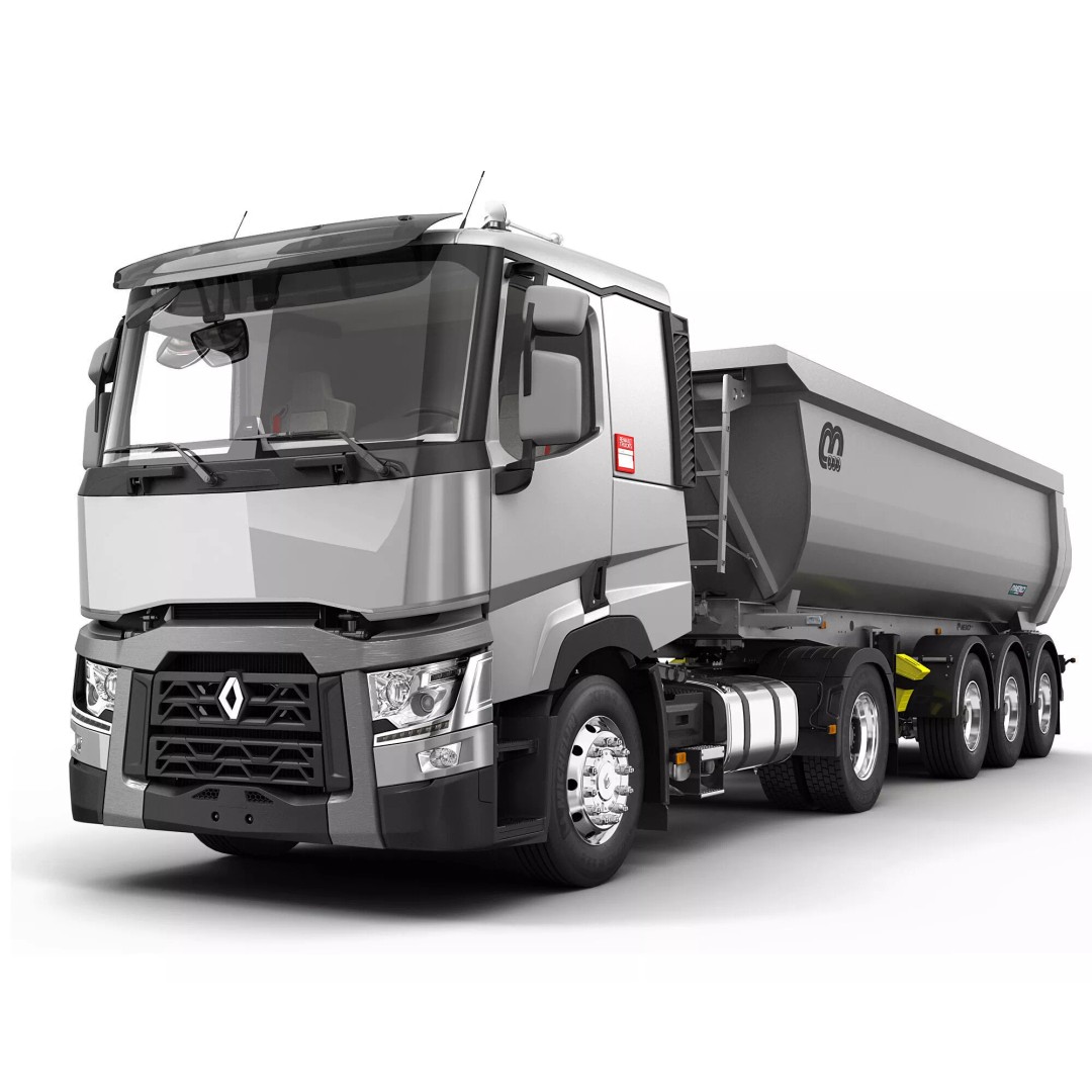 Renault C Tipper 3D Model – High Poly Dump Truck, FBX, OBJ - View 2