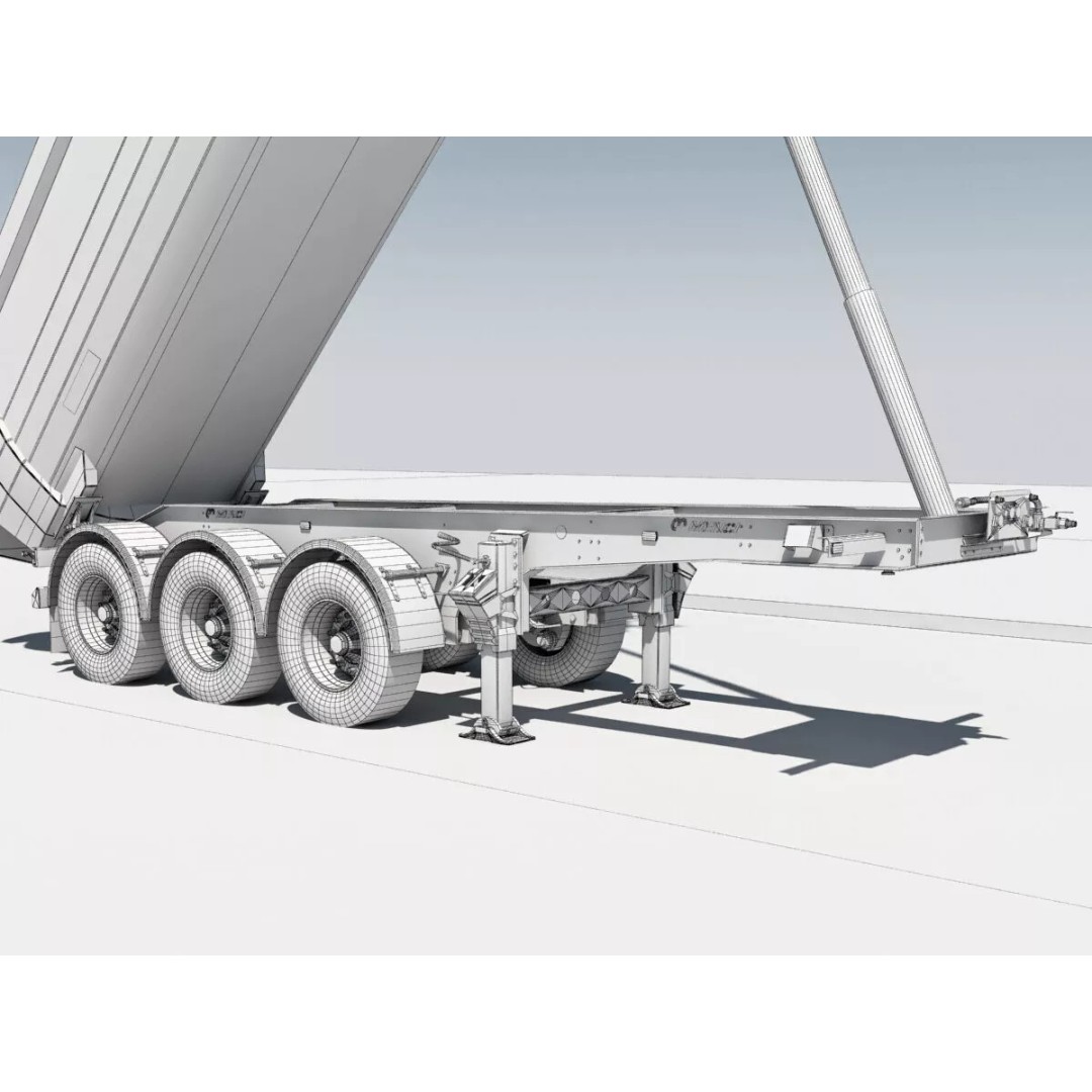 Renault C Tipper 3D Model – High Poly Dump Truck, FBX, OBJ - View 23