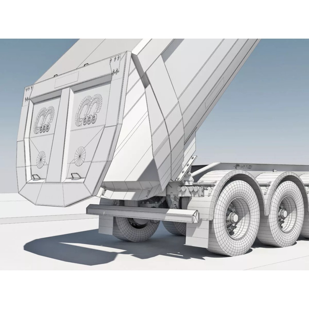 Renault C Tipper 3D Model – High Poly Dump Truck, FBX, OBJ - View 25