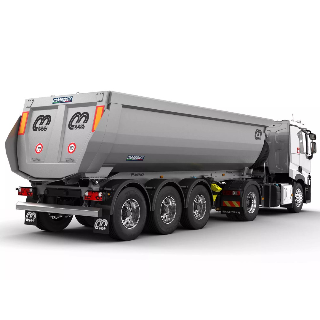 Renault C Tipper 3D Model – High Poly Dump Truck, FBX, OBJ - View 3