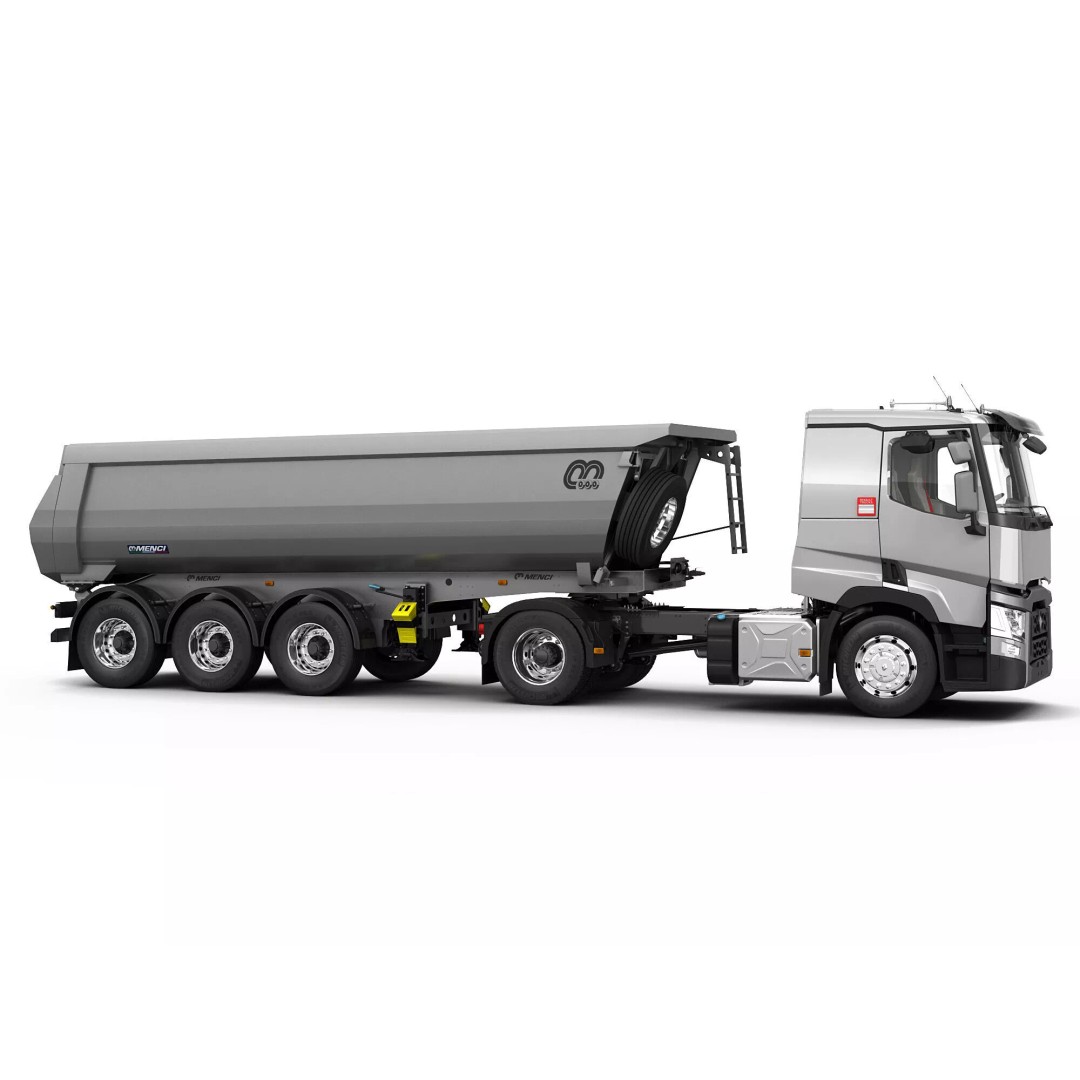 Renault C Tipper 3D Model – High Poly Dump Truck, FBX, OBJ - View 4