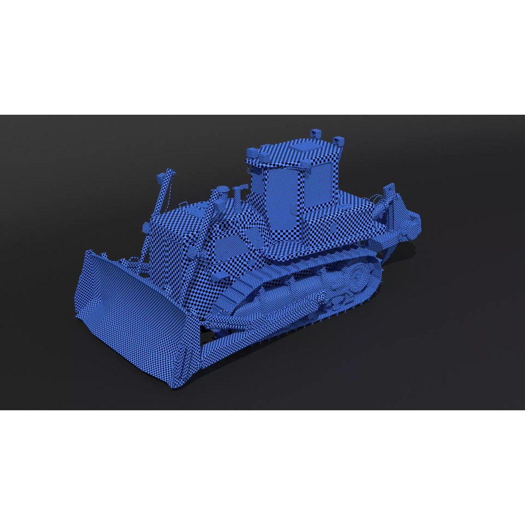 Modern Bulldozer 3D Model – PBR Industrial Machine, FBX - View 13