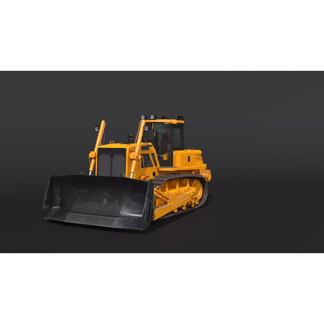 Modern Bulldozer 3D Model – PBR Industrial Machine, FBX - View 16