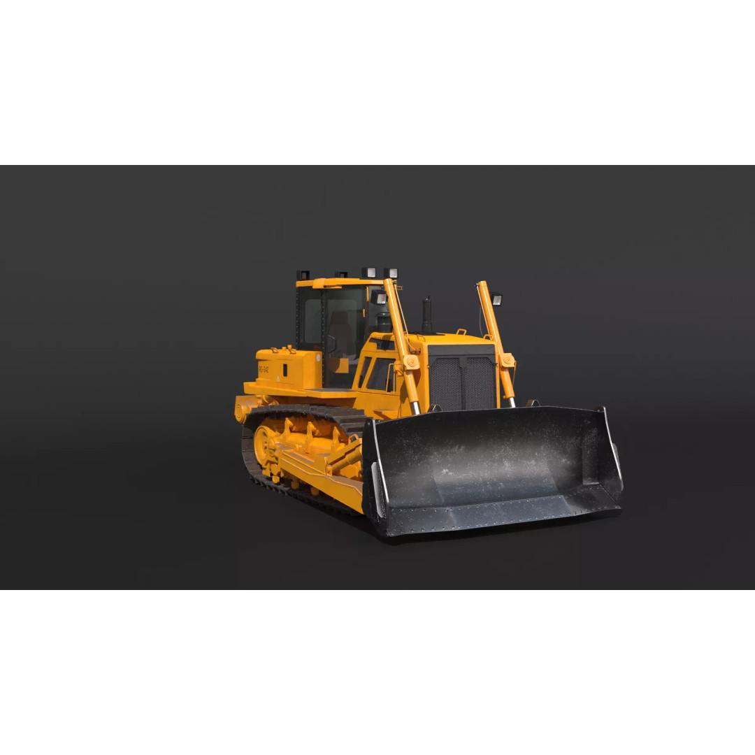 Modern Bulldozer 3D Model – PBR Industrial Machine, FBX - View 18