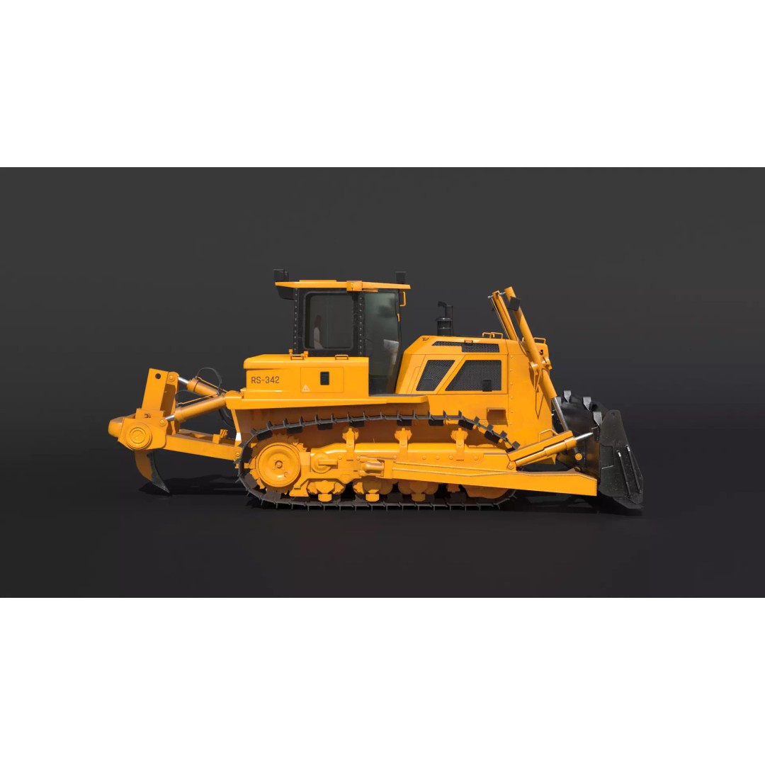 Modern Bulldozer 3D Model – PBR Industrial Machine, FBX - View 20