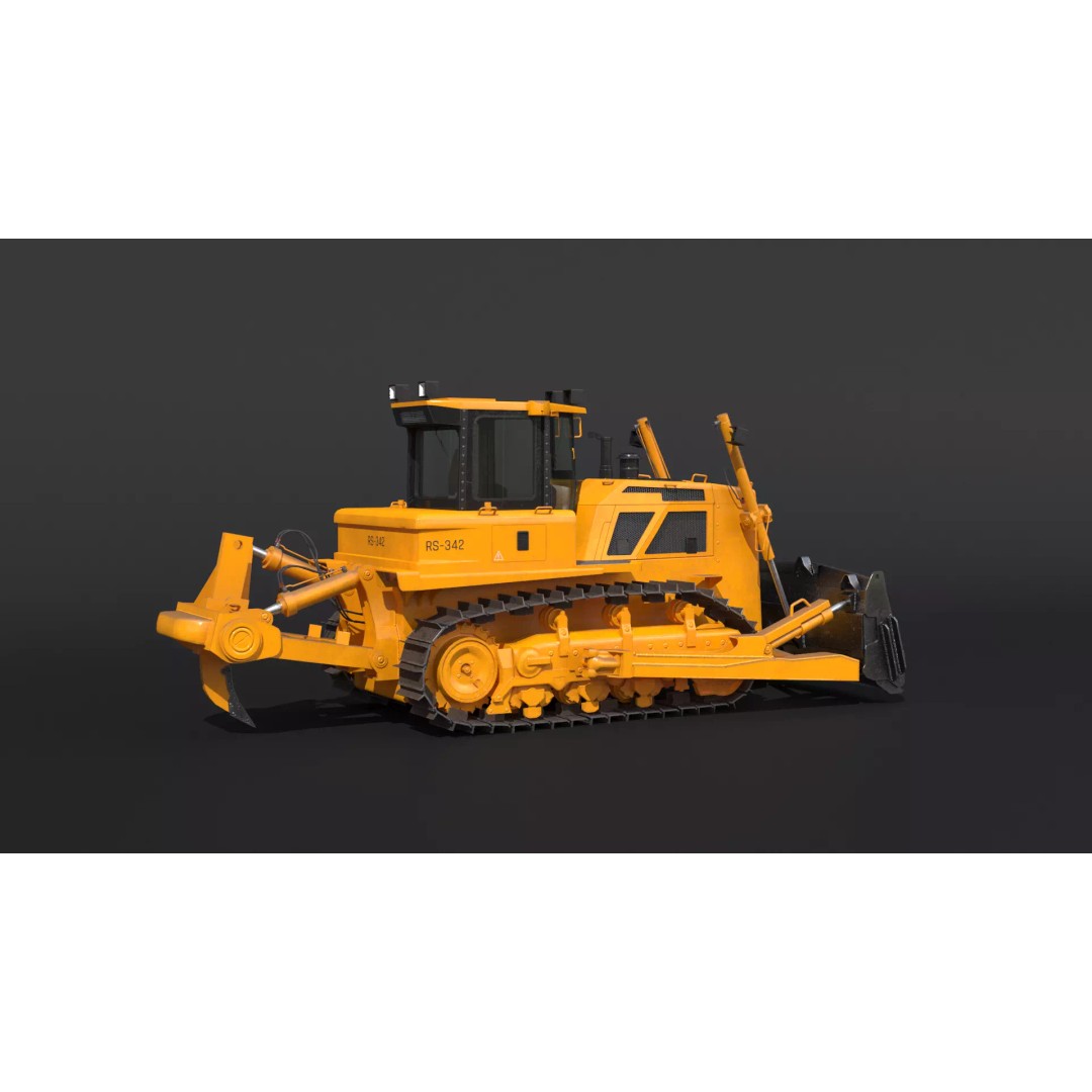 Modern Bulldozer 3D Model – PBR Industrial Machine, FBX - View 21