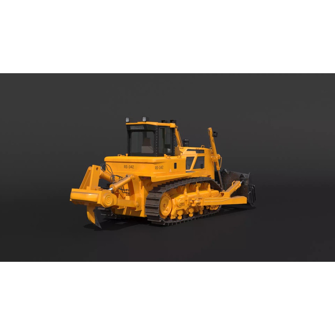 Modern Bulldozer 3D Model – PBR Industrial Machine, FBX - View 22