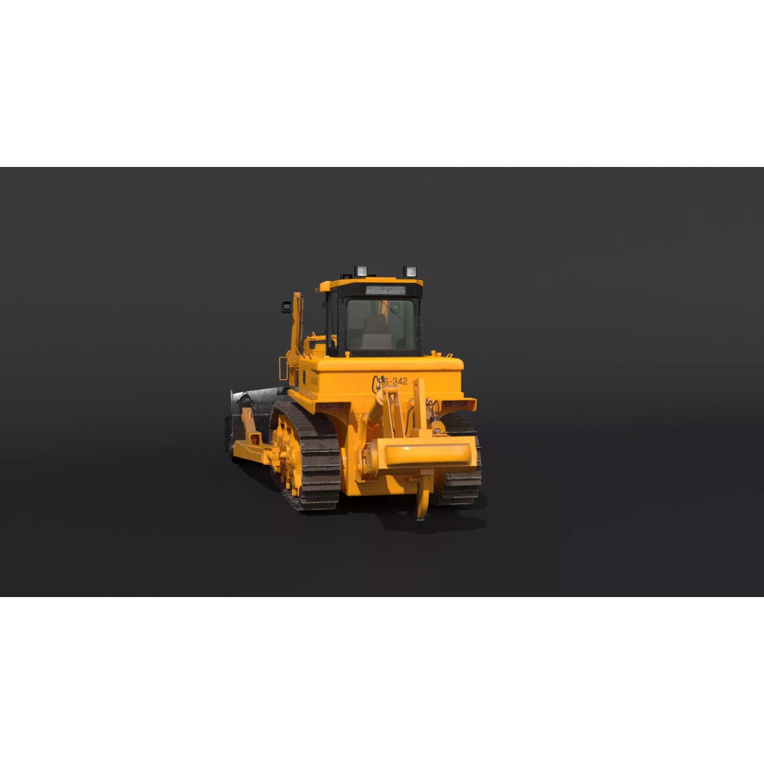 Modern Bulldozer 3D Model – PBR Industrial Machine, FBX - View 24