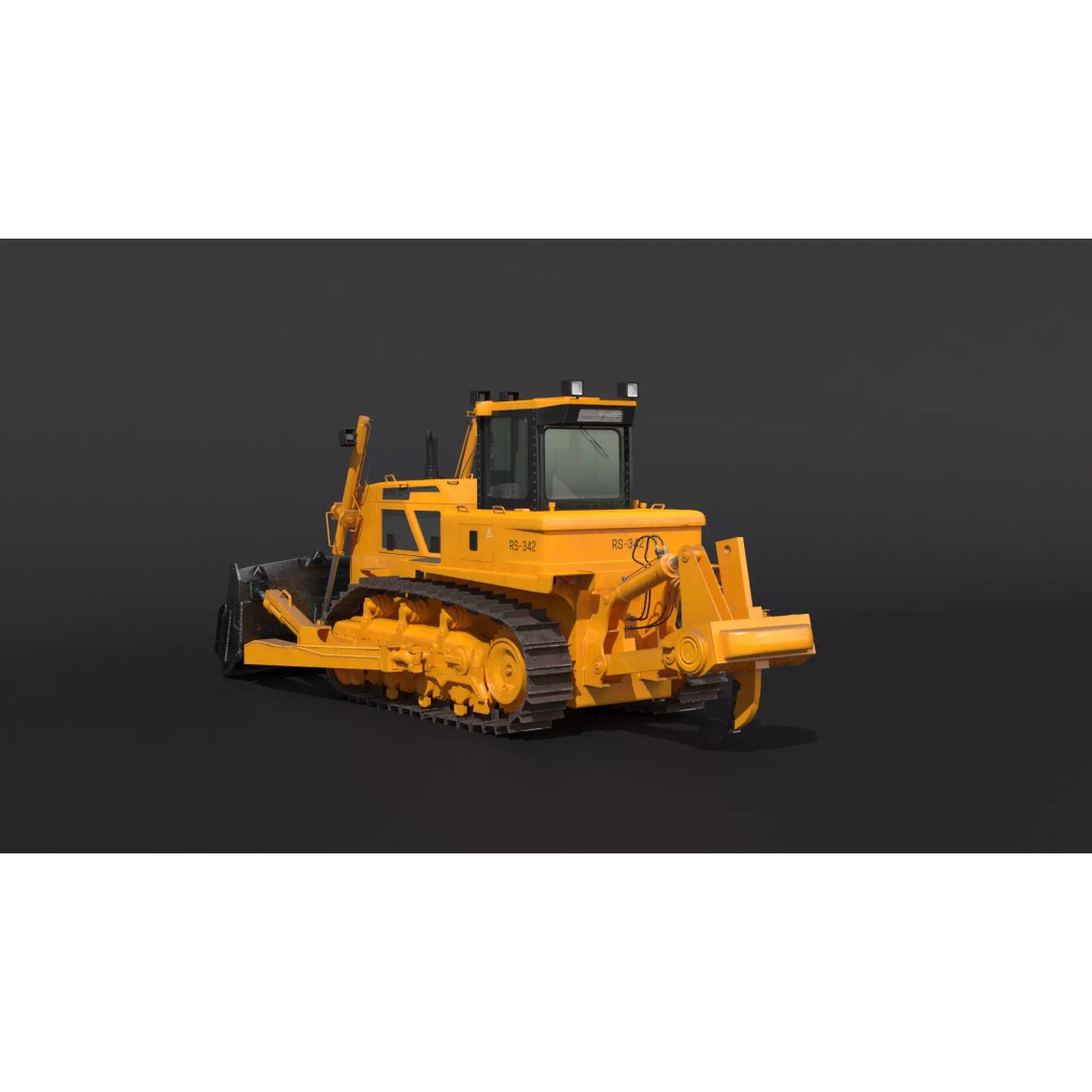 Modern Bulldozer 3D Model – PBR Industrial Machine, FBX - View 25