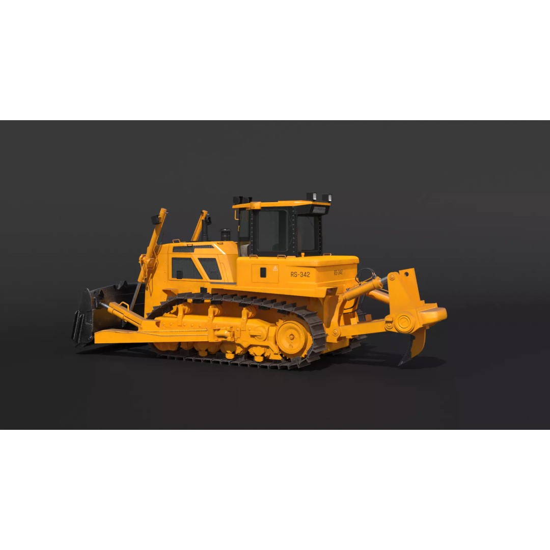 Modern Bulldozer 3D Model – PBR Industrial Machine, FBX - View 26