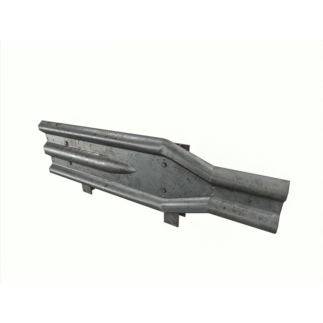 Road Railing 3D Model – Low Poly Game Asset, PBR Textures, FBX - View 11