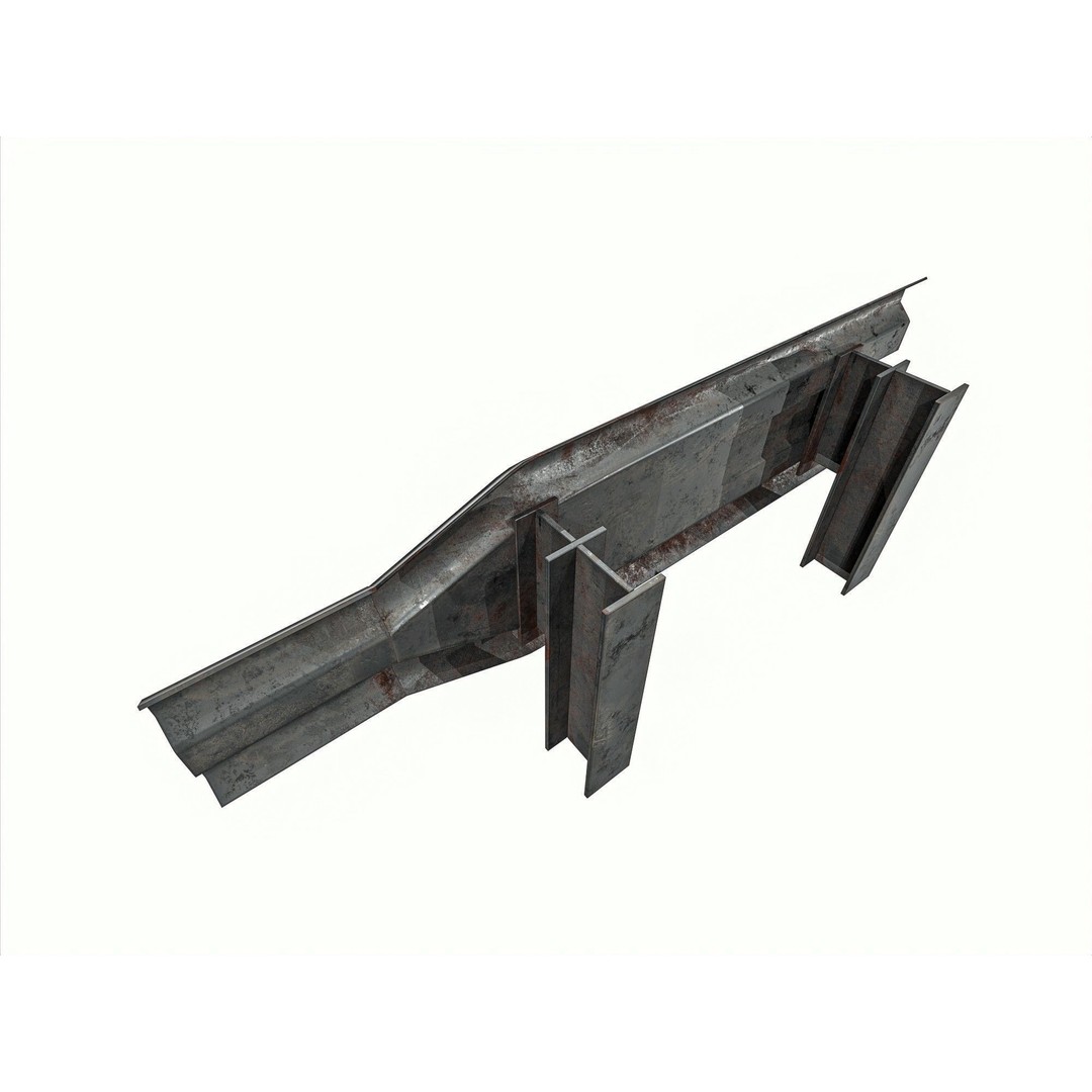 Road Railing 3D Model – Low Poly Game Asset, PBR Textures, FBX - View 13