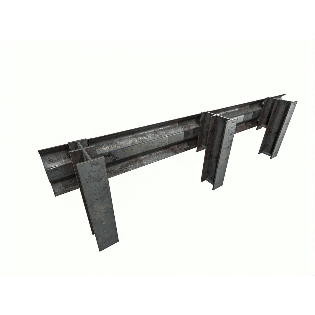 Road Railing 3D Model – Low Poly Game Asset, PBR Textures, FBX - View 14