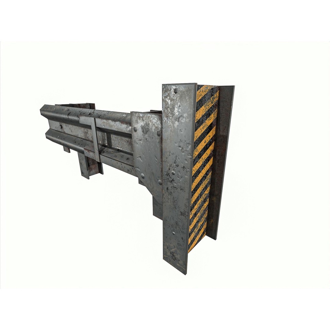Road Railing 3D Model – Low Poly Game Asset, PBR Textures, FBX - View 21