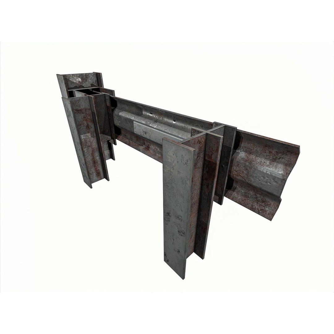 Road Railing 3D Model – Low Poly Game Asset, PBR Textures, FBX - View 6