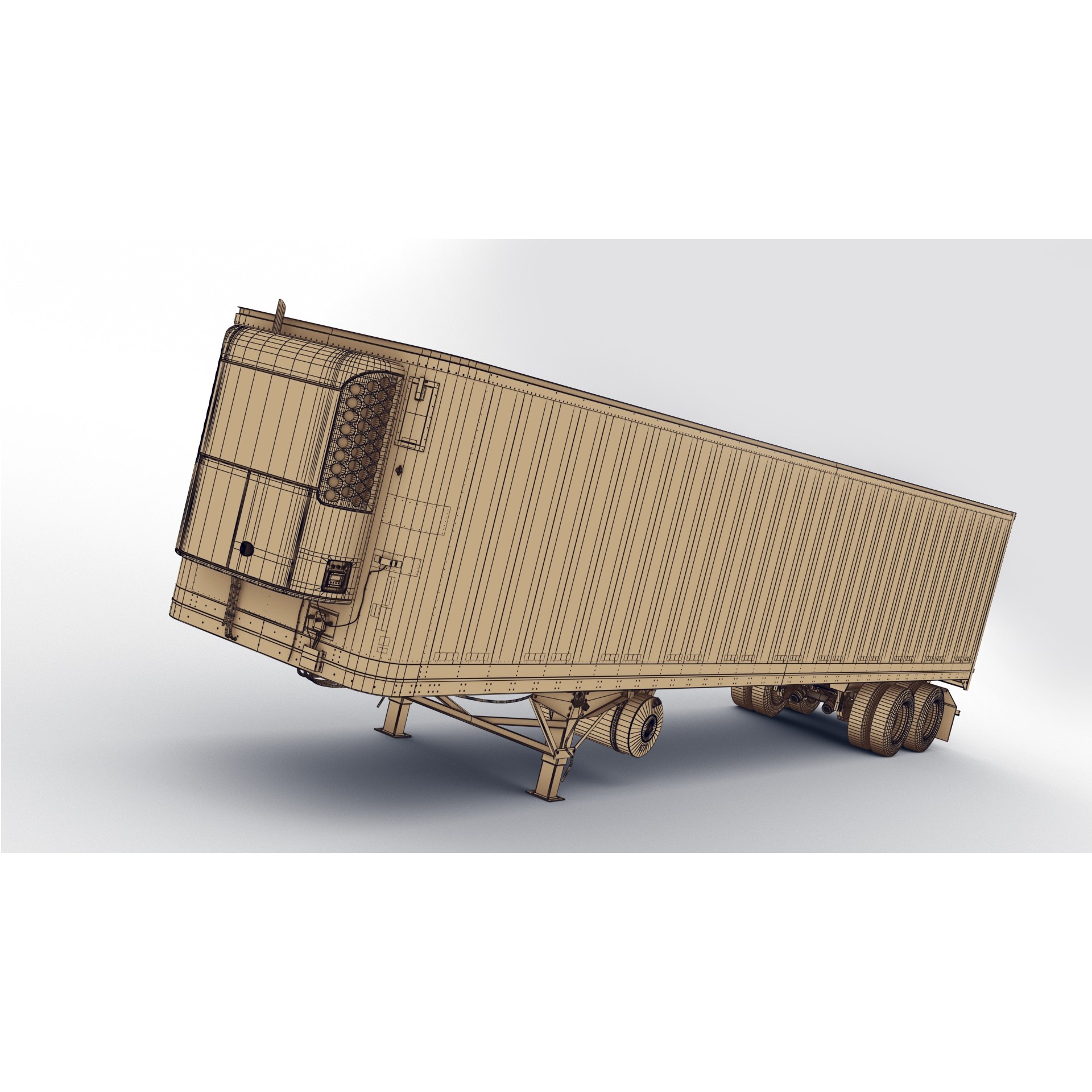 Fridge Trailer - Low-Poly Game-Ready 3D Model - View 15