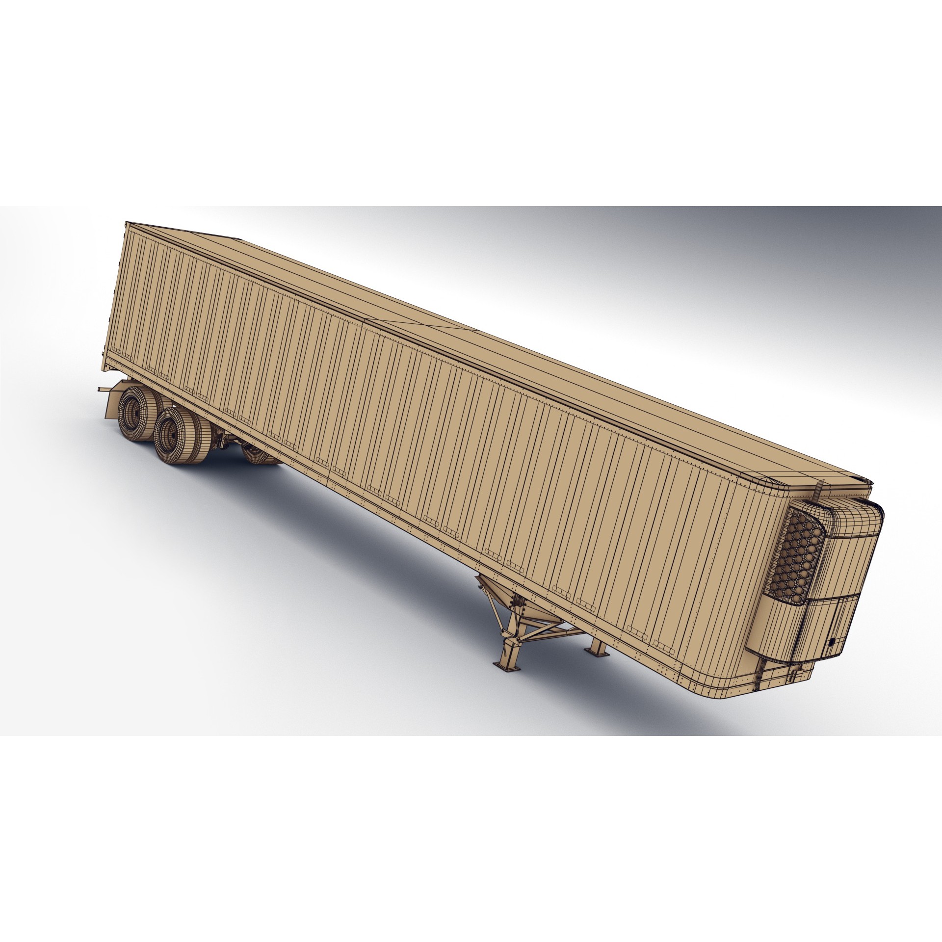 Fridge Trailer - Low-Poly Game-Ready 3D Model - View 16