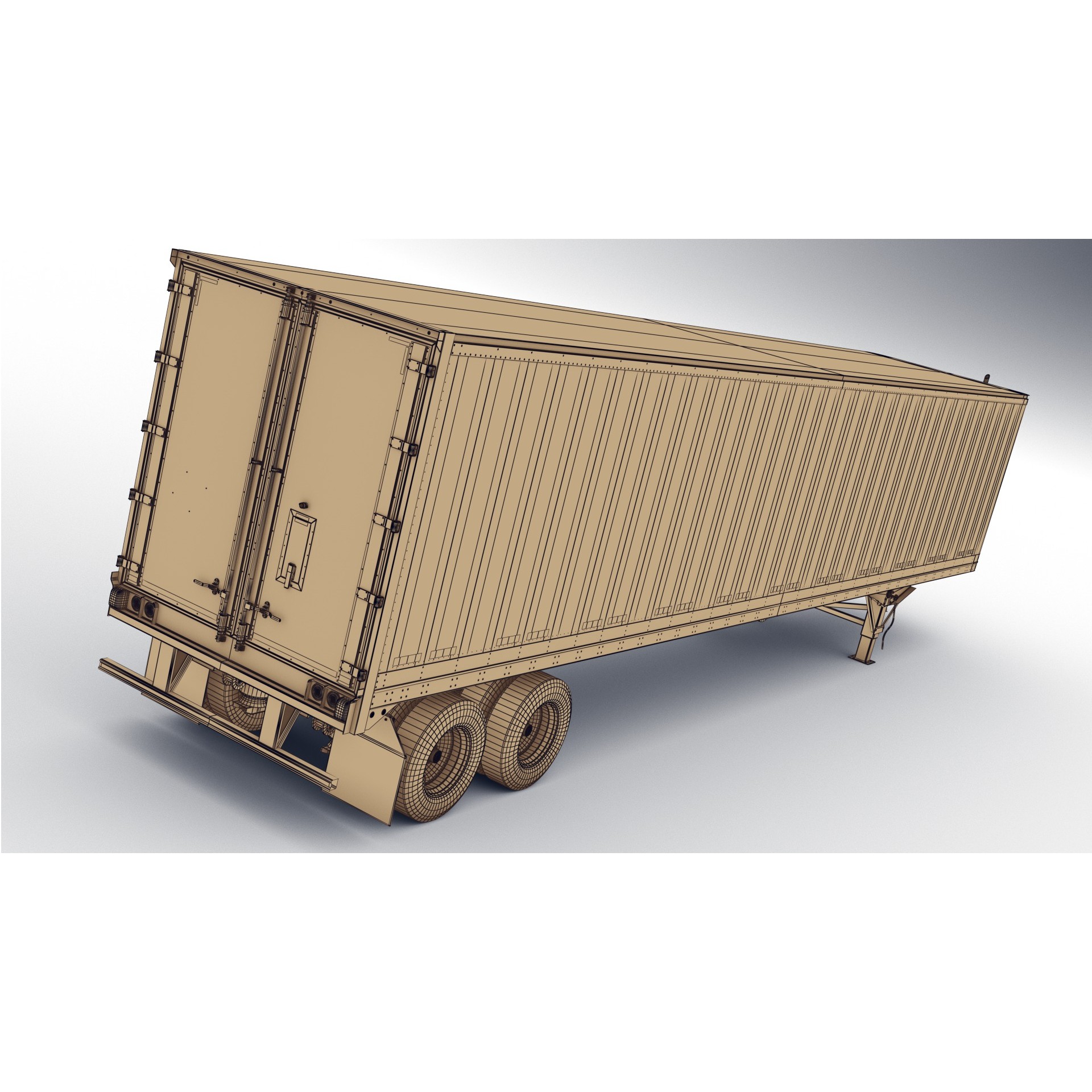 Fridge Trailer - Low-Poly Game-Ready 3D Model - View 17