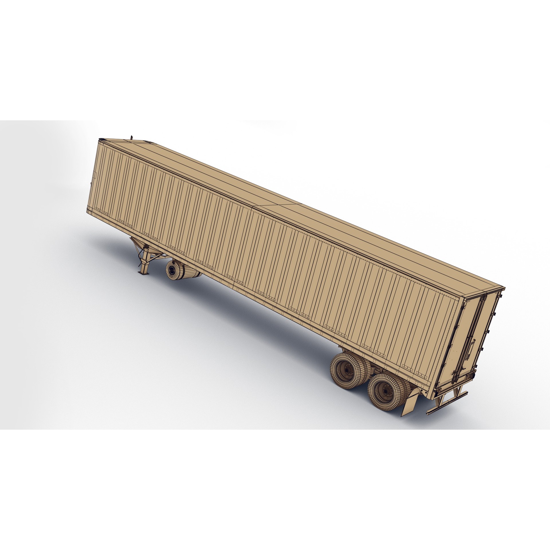 Fridge Trailer - Low-Poly Game-Ready 3D Model - View 18