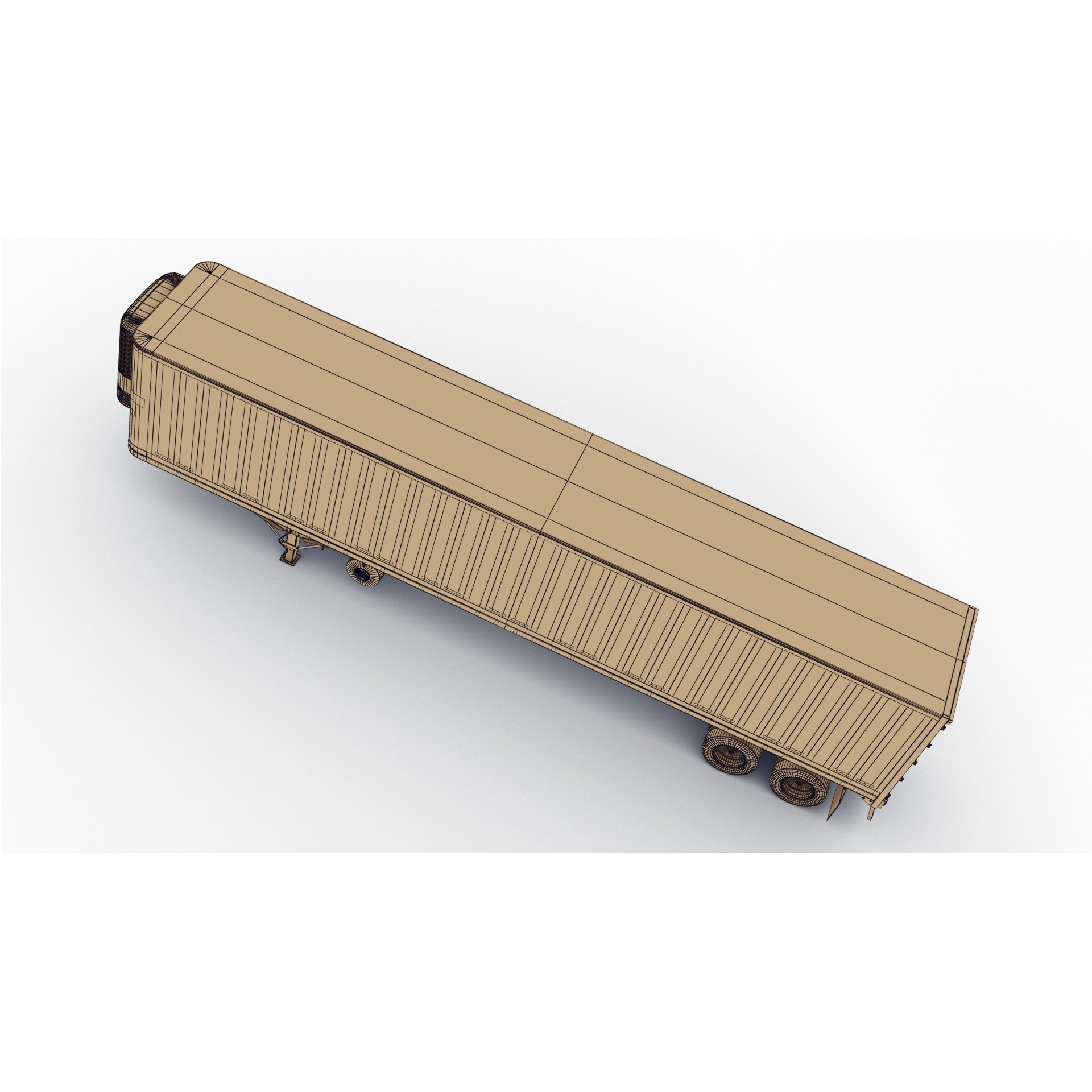 Fridge Trailer - Low-Poly Game-Ready 3D Model - View 19