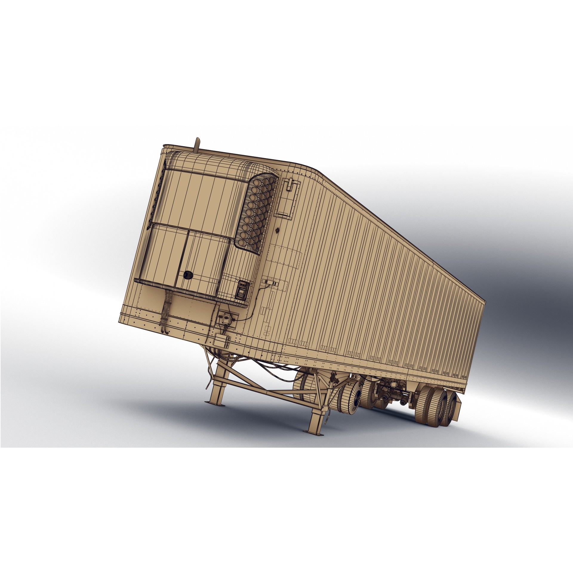 Fridge Trailer - Low-Poly Game-Ready 3D Model - View 20
