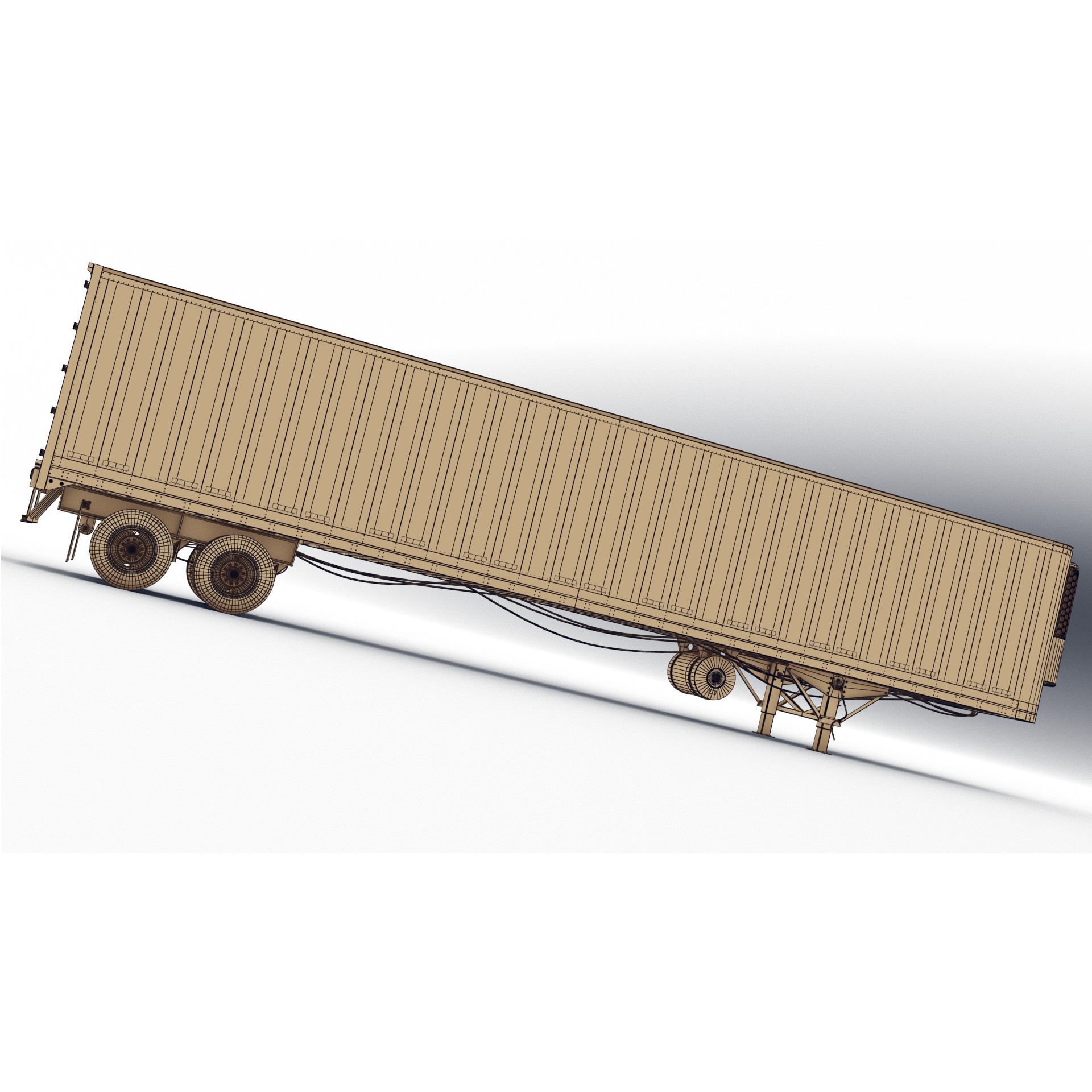 Fridge Trailer - Low-Poly Game-Ready 3D Model - View 21