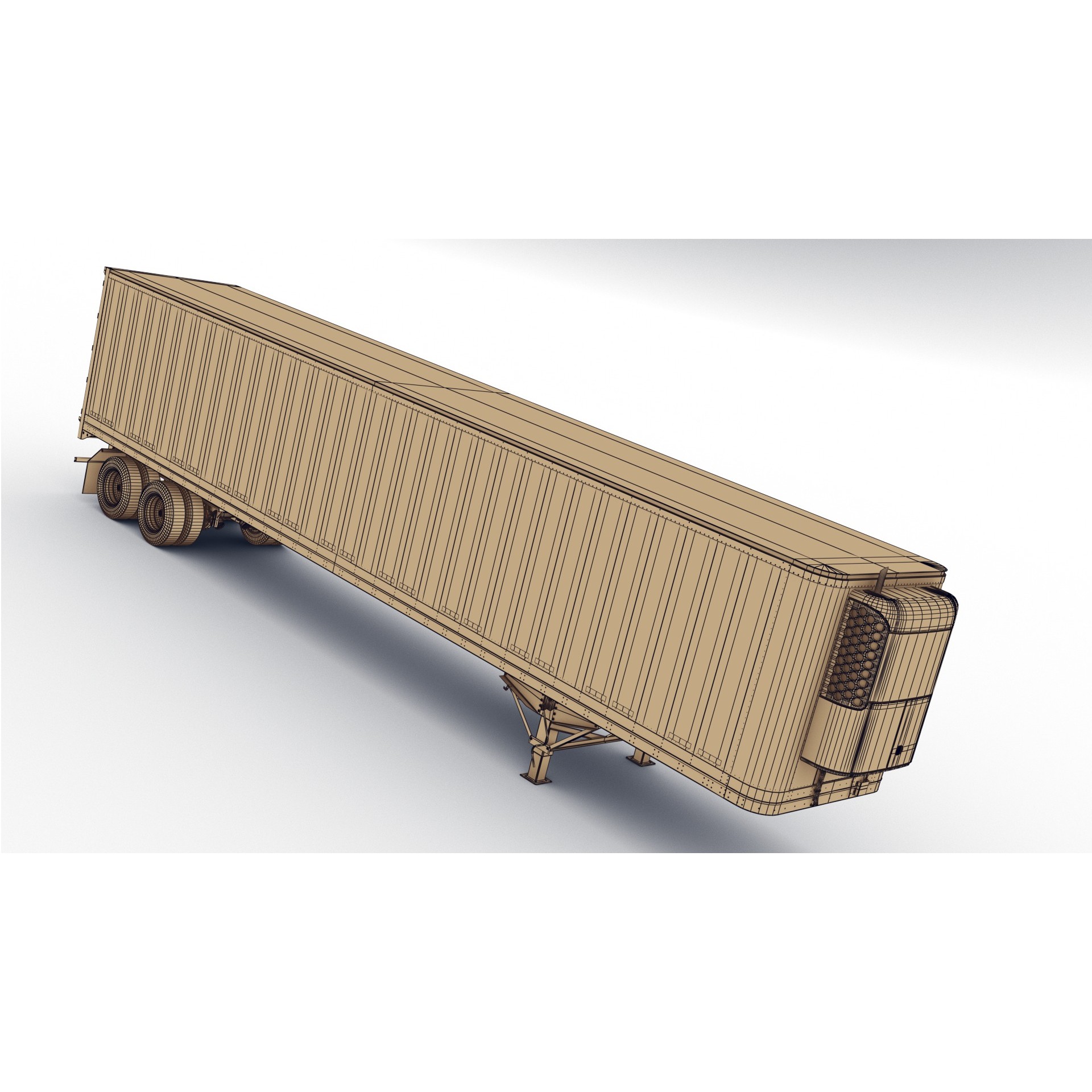 Fridge Trailer - Low-Poly Game-Ready 3D Model - View 22